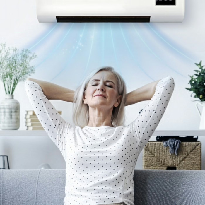Coolizi portable cooler in use in a home setting