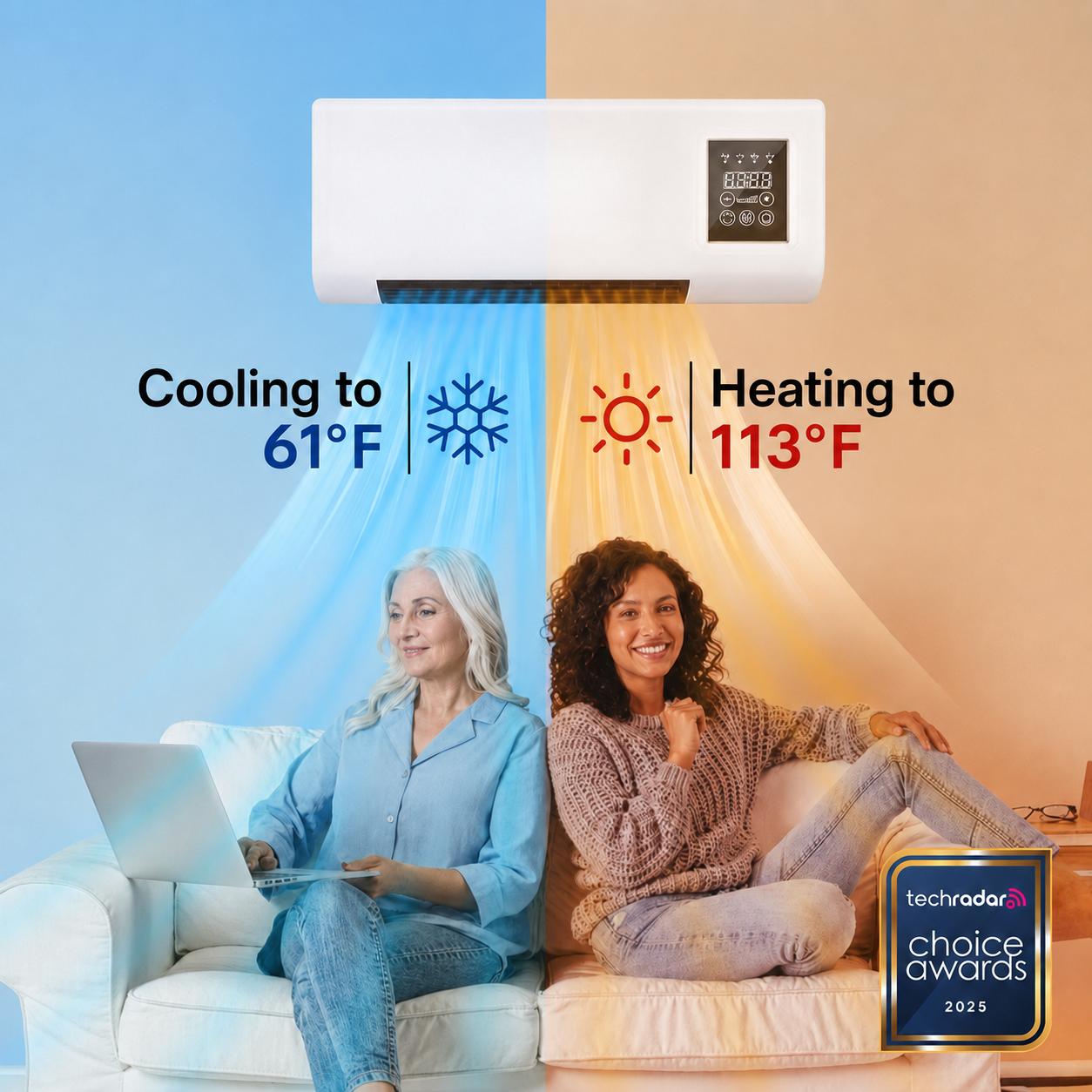 Coolizi portable cooling and heating device on a desk